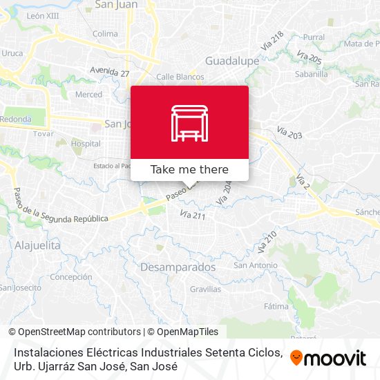 Instalaciones Eléctricas Industriales Setenta Ciclos, Urb. Ujarráz San José map