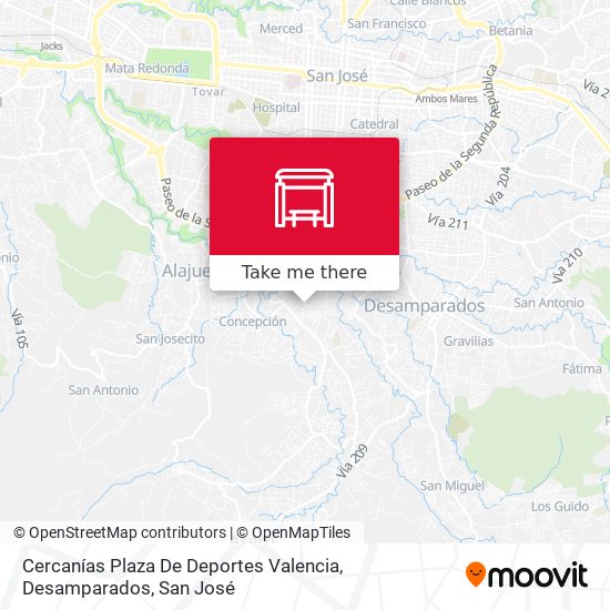 Mapa de Cercanías Plaza De Deportes Valencia, Desamparados