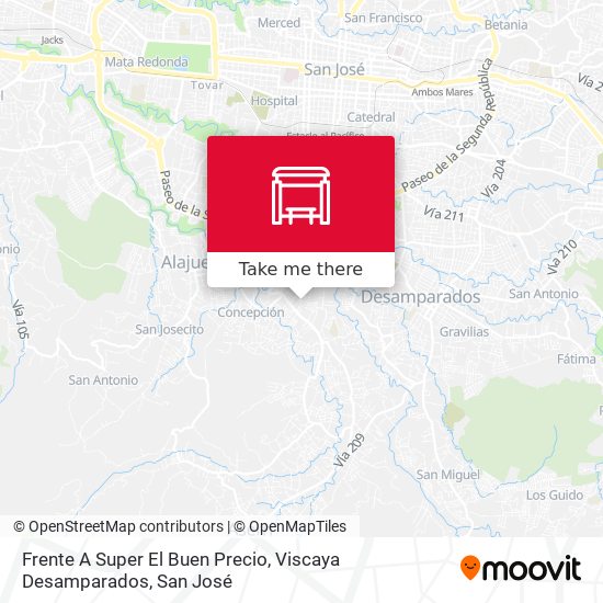 Frente A Super El Buen Precio, Viscaya Desamparados map