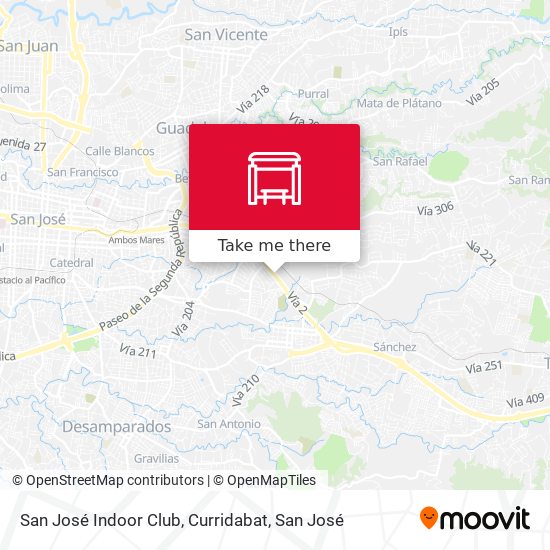 San José Indoor Club, Curridabat map