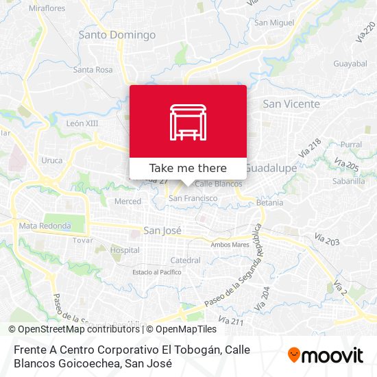 Frente A Centro Corporativo El Tobogán, Calle Blancos Goicoechea map