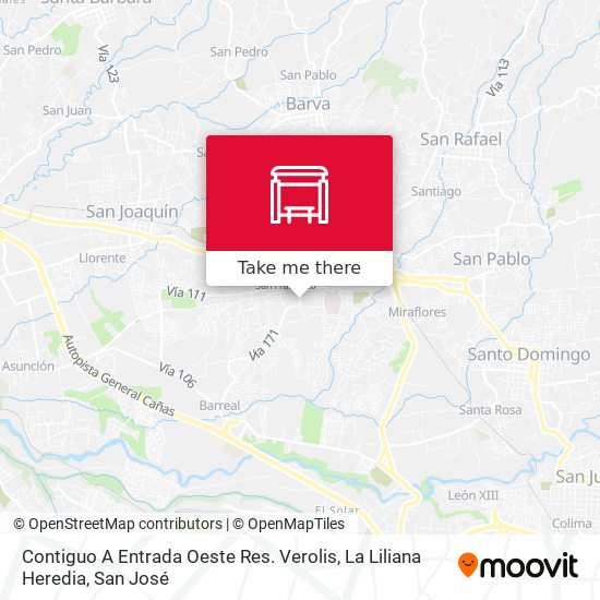 Contiguo A Entrada Oeste Res. Verolis, La Liliana Heredia map