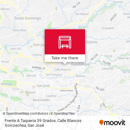 Frente A Taquería 39 Grados, Calle Blancos Goicoechea map