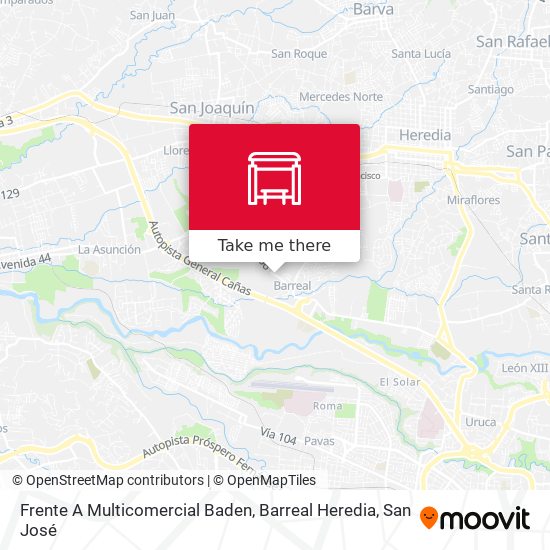 Frente A Multicomercial Baden, Barreal Heredia map
