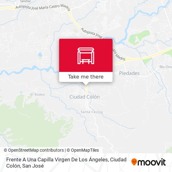 Frente A Una Capilla Virgen De Los Ángeles, Ciudad Colón map