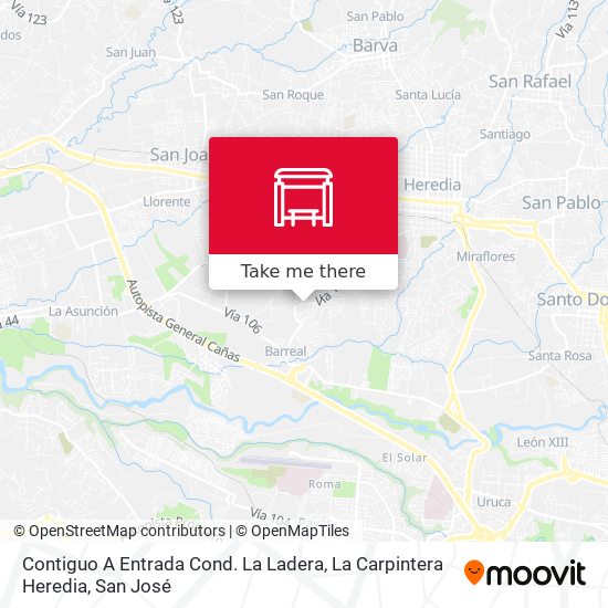 Contiguo A Entrada Cond. La Ladera, La Carpintera Heredia map