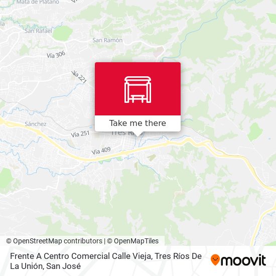 Frente A Centro Comercial Calle Vieja, Tres Ríos De La Unión map