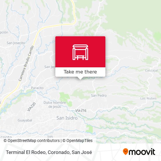 Mapa de Terminal El Rodeo, Coronado
