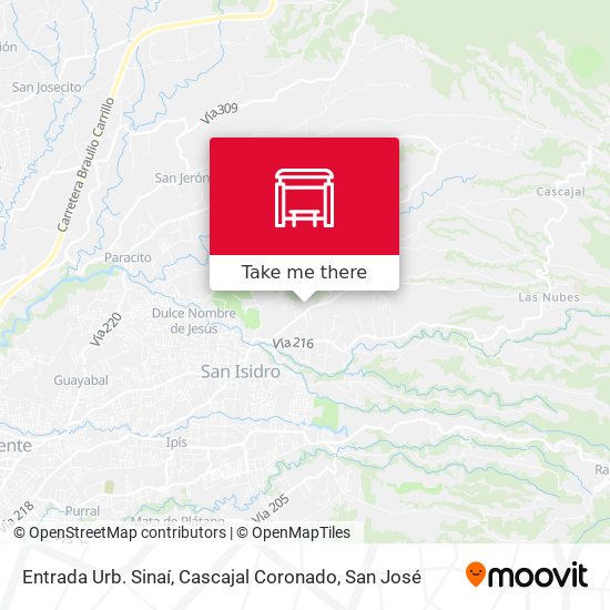 Entrada Urb. Sinaí, Cascajal Coronado map