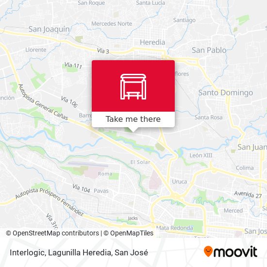 Interlogic, Lagunilla Heredia map