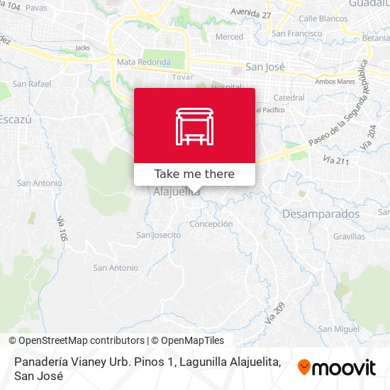 Panadería Vianey Urb. Pinos 1, Lagunilla Alajuelita map