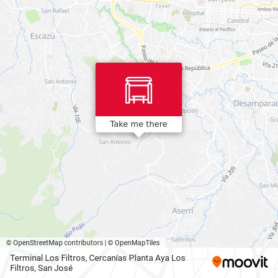 Terminal Los Filtros, Cercanías Planta Aya Los Filtros map