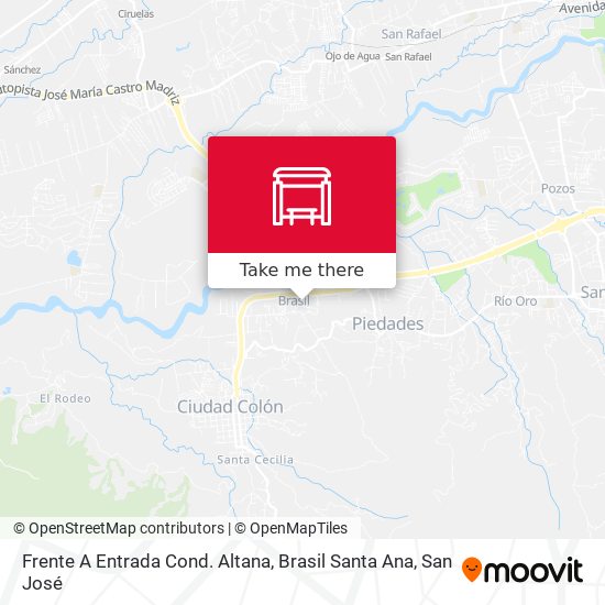 Mapa de Frente A Entrada Cond. Altana, Brasil Santa Ana