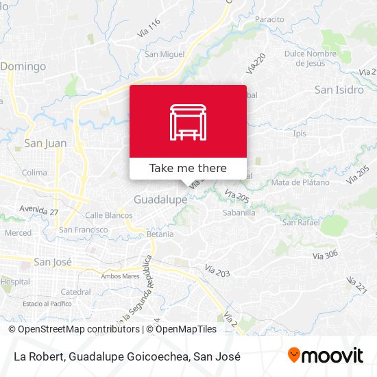 La Robert, Guadalupe Goicoechea map
