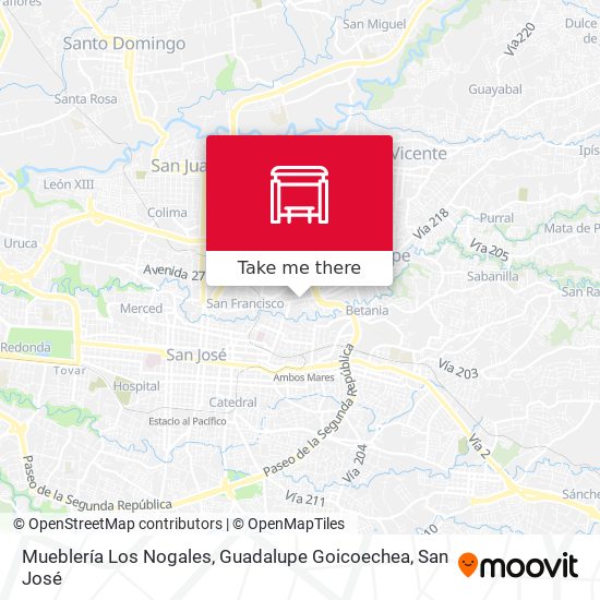 Mapa de Mueblería Los Nogales, Guadalupe Goicoechea