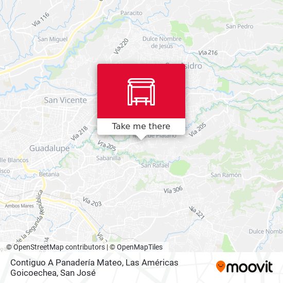 Contiguo A Panadería Mateo, Las Américas Goicoechea map