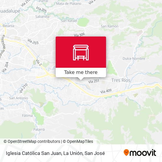 Mapa de Iglesia Católica San Juan, La Unión