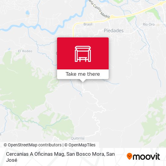 Cercanías A Oficinas Mag, San Bosco Mora map