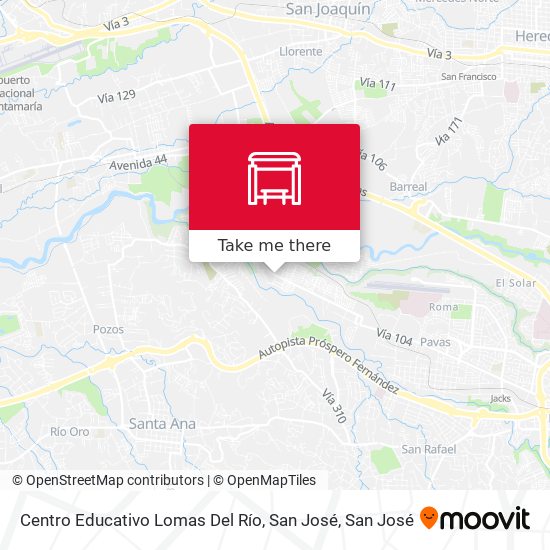 Centro Educativo Lomas Del Río, San José map