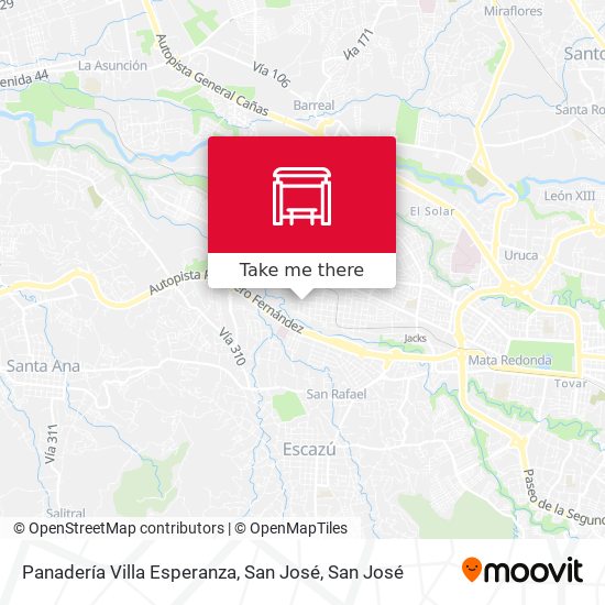 Panadería Villa Esperanza, San José map