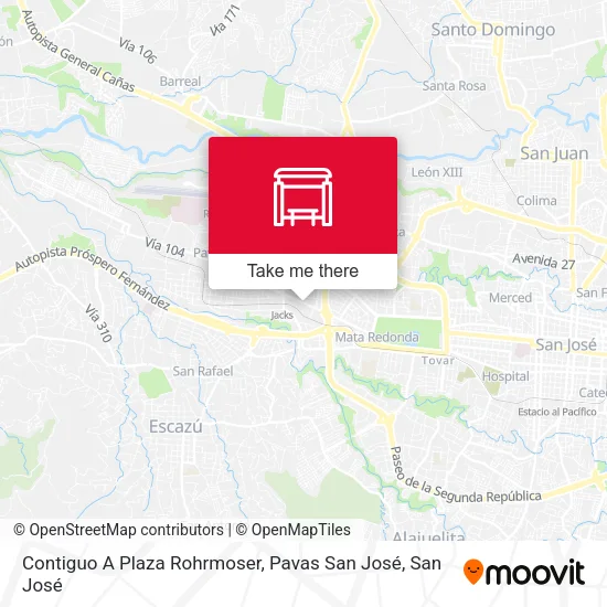 Contiguo A Plaza Rohrmoser, Pavas San José map