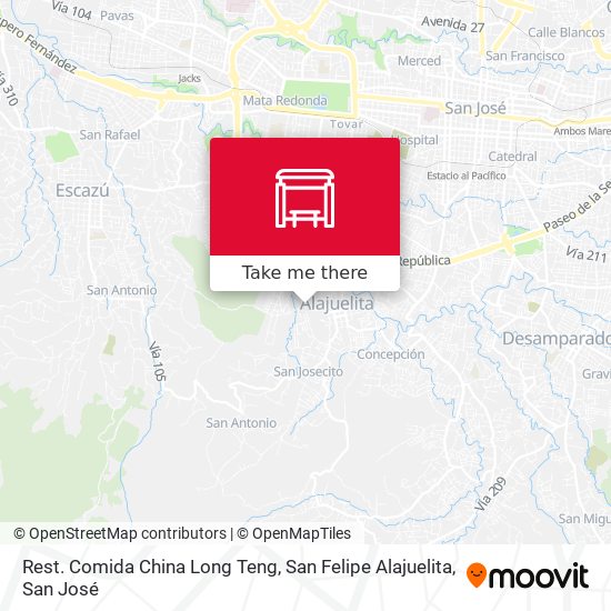 Rest. Comida China Long Teng, San Felipe Alajuelita map