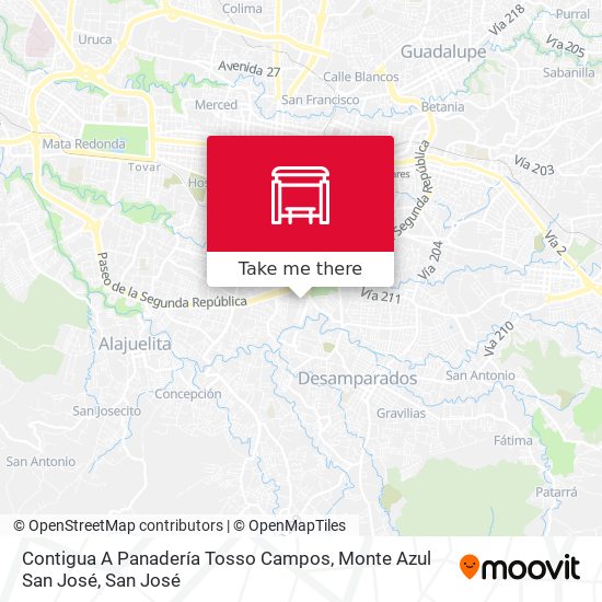 Contigua A Panadería Tosso Campos, Monte Azul San José map