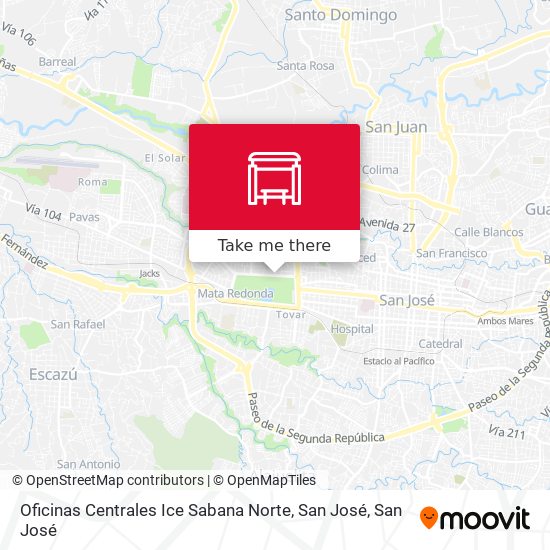 Oficinas Centrales Ice Sabana Norte, San José map