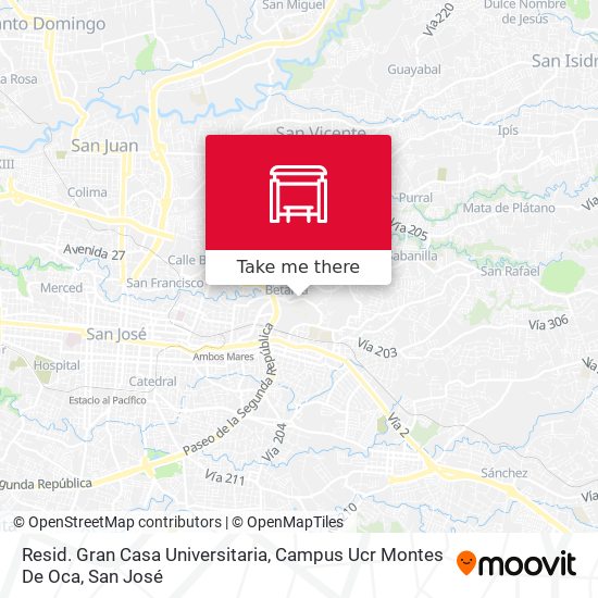 Resid. Gran Casa Universitaria, Campus Ucr Montes De Oca map