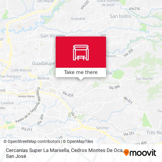 Cercanías Super La Marsella, Cedros Montes De Oca map