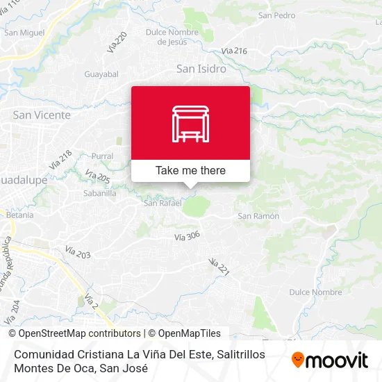 Comunidad Cristiana La Viña Del Este, Salitrillos Montes De Oca map
