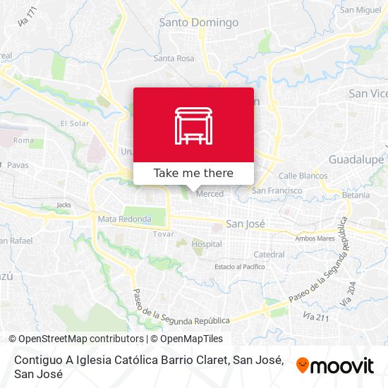 Contiguo A Iglesia Católica Barrio Claret, San José map