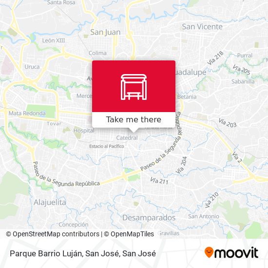 Parque Barrio Luján, San José map