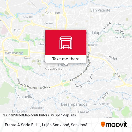 Frente A Soda El 11, Luján San José map