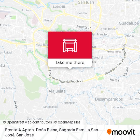 Frente A Aptos. Doña Elena, Sagrada Familia San José map