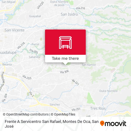 Frente A Servicentro San Rafael, Montes De Oca map
