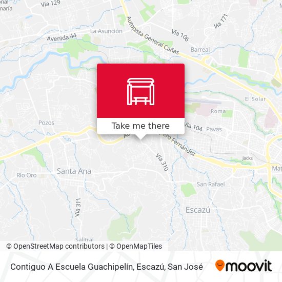 Contiguo A Escuela Guachipelín, Escazú map