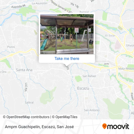 Ampm Guachipelín, Escazú map