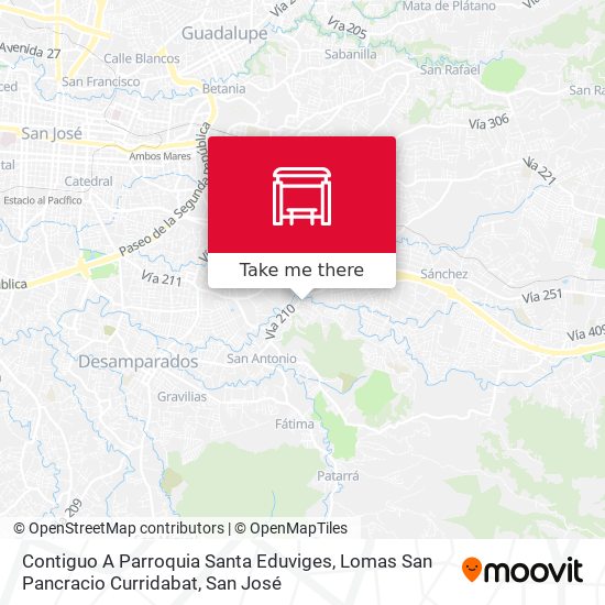 Contiguo A Parroquia Santa Eduviges, Lomas San Pancracio Curridabat map