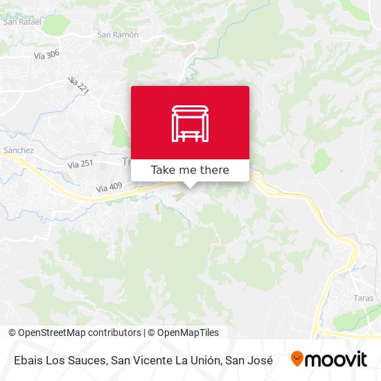 Ebais Los Sauces, San Vicente La Unión map