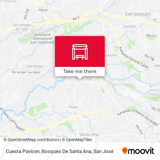 Cuesta Pavicen, Bosques De Santa Ana map