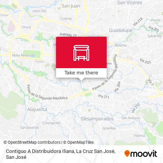 Contiguo A Distribuidora Iliana, La Cruz San José map