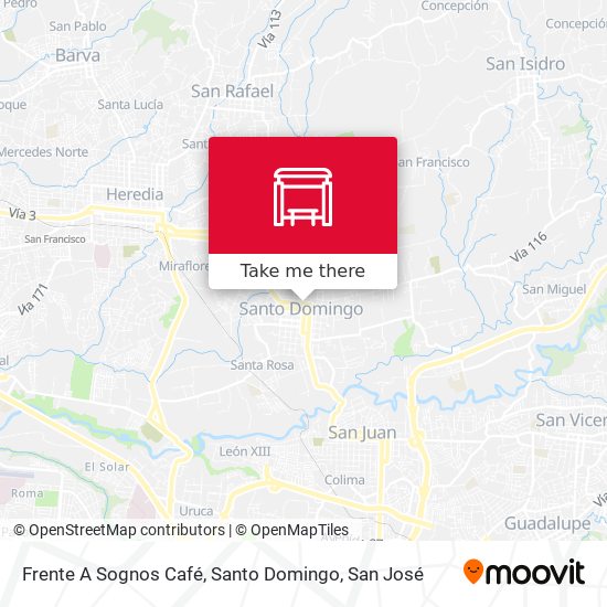 Frente A Sognos Café, Santo Domingo map
