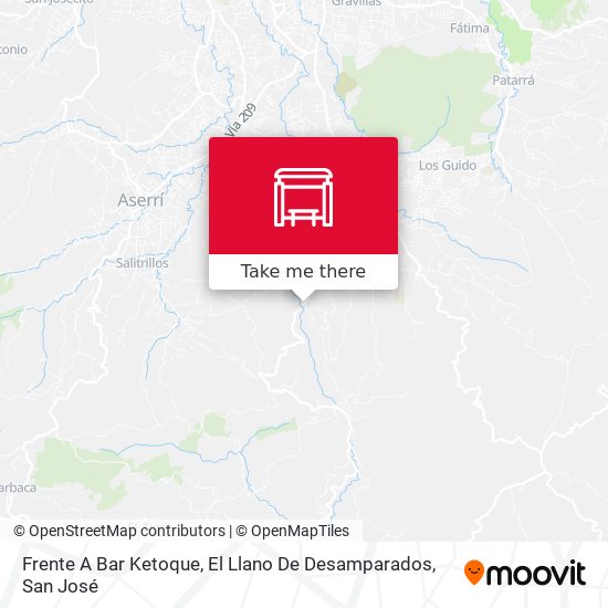 Frente A Bar Ketoque, El Llano De Desamparados map