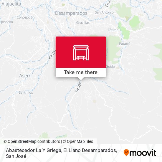 Abastecedor La Y Griega, El Llano Desamparados map