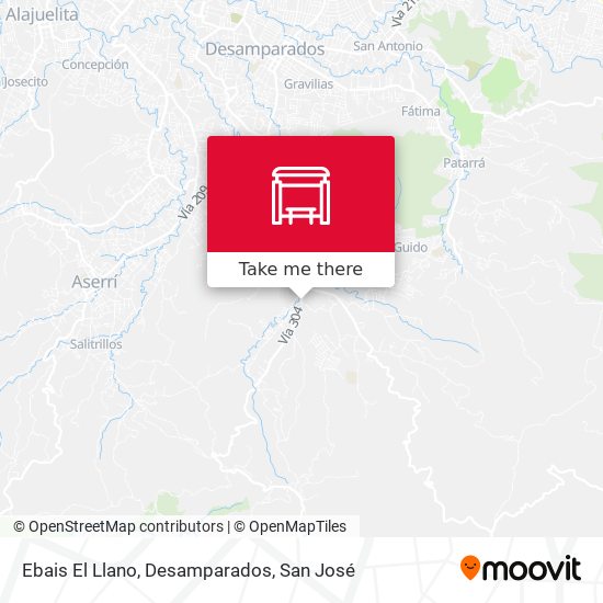Ebais El Llano, Desamparados map