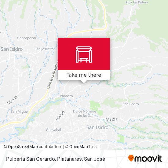 Pulpería San Gerardo, Platanares map