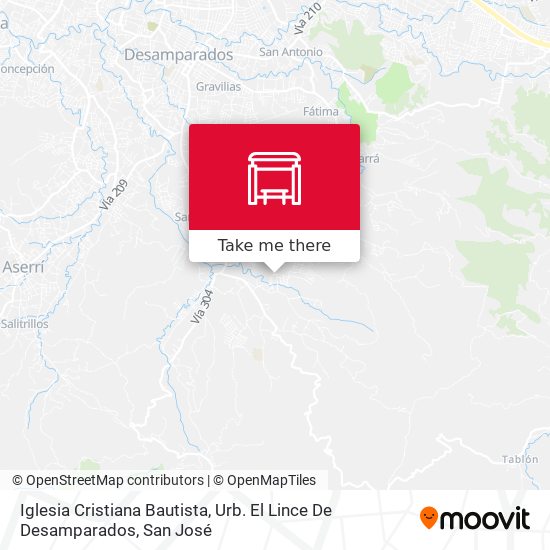Iglesia Cristiana Bautista, Urb. El Lince De Desamparados map