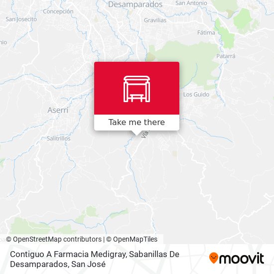 Contiguo A Farmacia Medigray, Sabanillas De Desamparados map