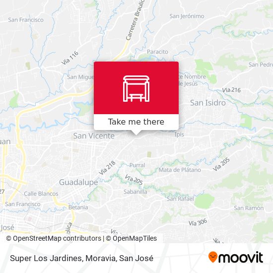 Super Los Jardines, Moravia map